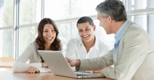 Oswego County business. Managed services with business clients in a modern office setting